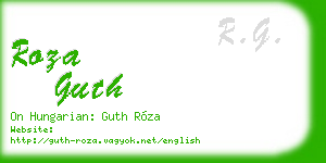 roza guth business card