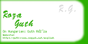 roza guth business card